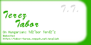 terez tabor business card